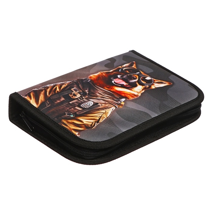 Пенал 3 секции, вкладка внутри, 140 х 210 х 40 мм, тканевый, Calligrata TOP Block  Пенал 3 секции, вкладка внутри, 140 х 210 х 40 мм, тканевый, Calligrata TOP Block "Камуфляж"