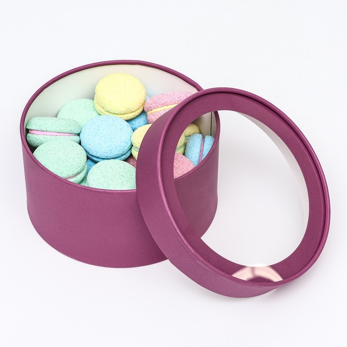 Подарочная коробка Подарочная коробка "Wewak" сливовая, завальцованная с окном, 18 х 10 см