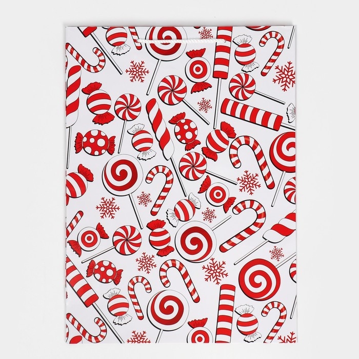 Пакет подарочный новогодний ламинированный «Сладости», L 28 х 38 х 9 см Пакет подарочный новогодний ламинированный «Сладости», L 28 х 38 х 9 см