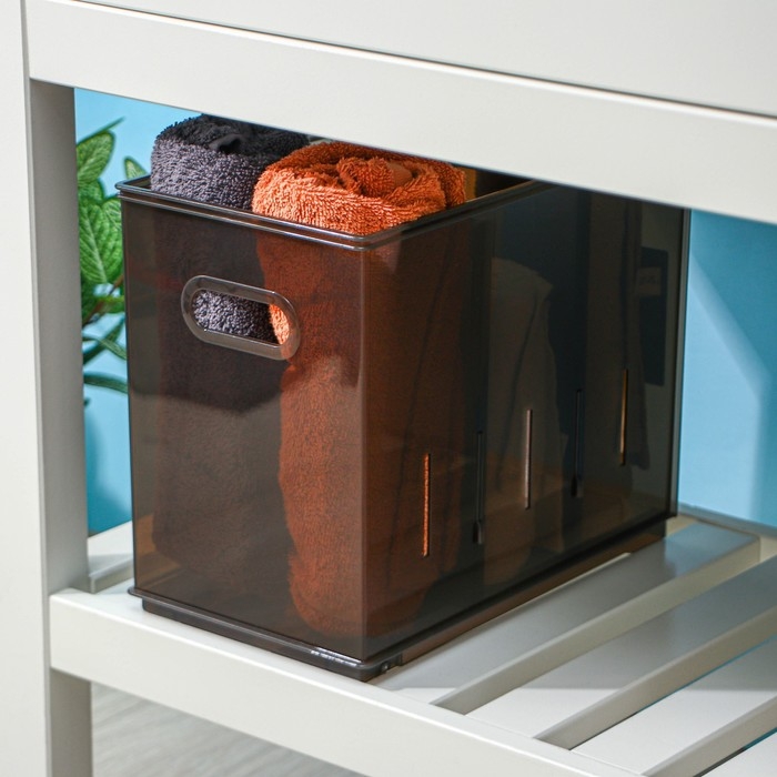 Контейнер для хранения без крышки OPTIMA, 10.6 л, 16.8×30.5×24.2 см, цвет коричневый