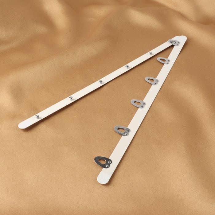 Бюск-застёжка для корсета, 30 см, цвет белый/серебряный Бюск-застёжка для корсета, 30 см, цвет белый/серебряный