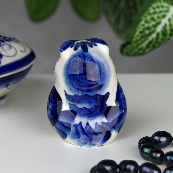 Сувенир «Сова», 5 см, гжель Сувенир «Сова», 5 см, гжель