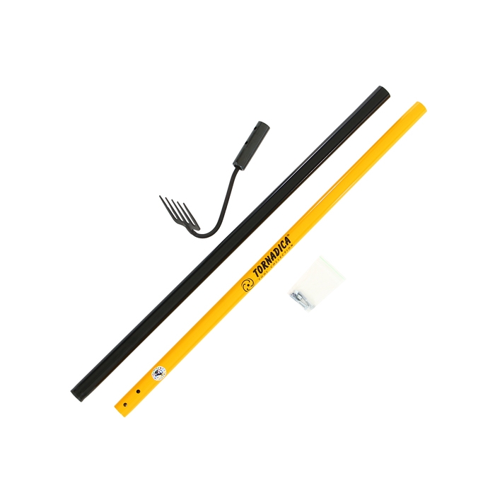 Мини-грабли прямые, 5 зубцов, сталь, металлический черенок, TORNADICA