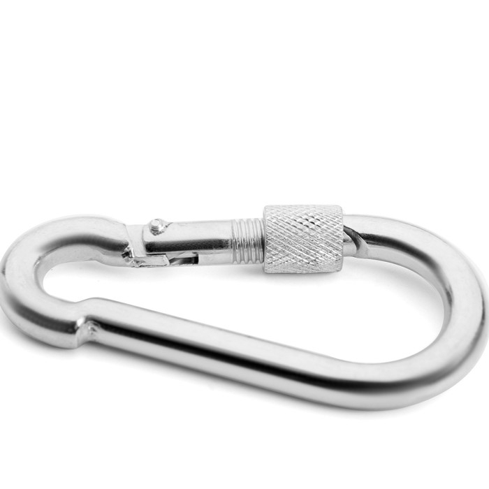 Карабин монтажный с фиксатором ТУНДРА krep, DIN5299D, 8х80 мм, оцинкованный, 1 шт. Карабин монтажный с фиксатором ТУНДРА krep, DIN5299D, 8х80 мм, оцинкованный, 1 шт.