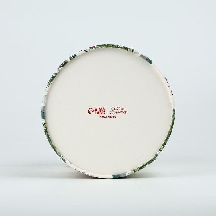 Коробка подарочная круглая «Мечты», 12 х 16 см, Новый год Коробка подарочная круглая «Мечты», 12 х 16 см, Новый год