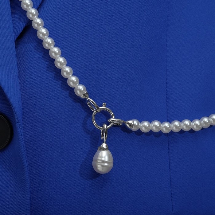 Портупея «Сумочка» жемчужинки, цвет белый в серебре, 123 см Портупея «Сумочка» жемчужинки, цвет белый в серебре, 123 см