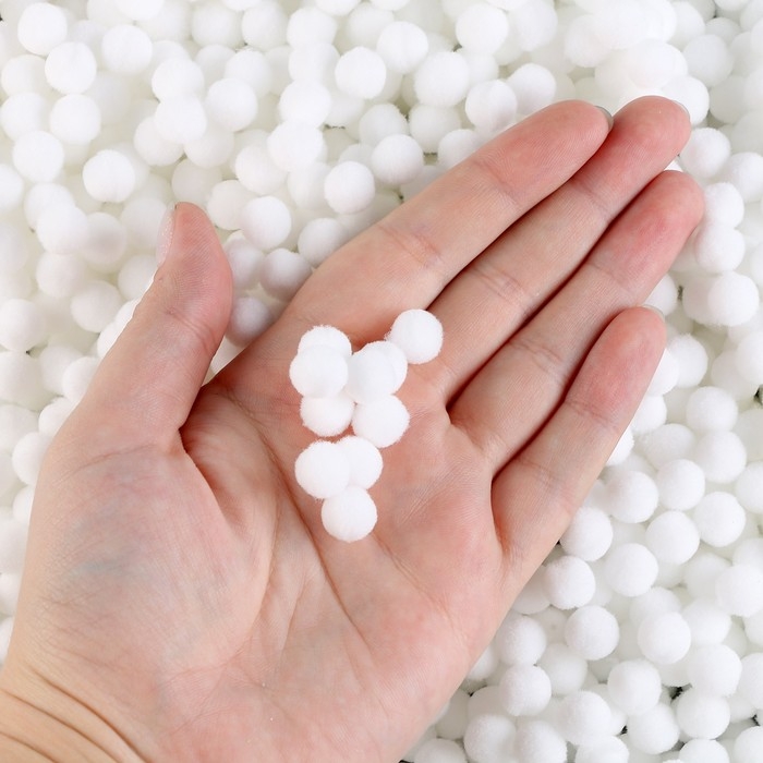 Набор деталей для декора &laquo;Бомбошки&raquo;, набор 5000 шт., размер 1 шт. &mdash; 1 см, цвет белый