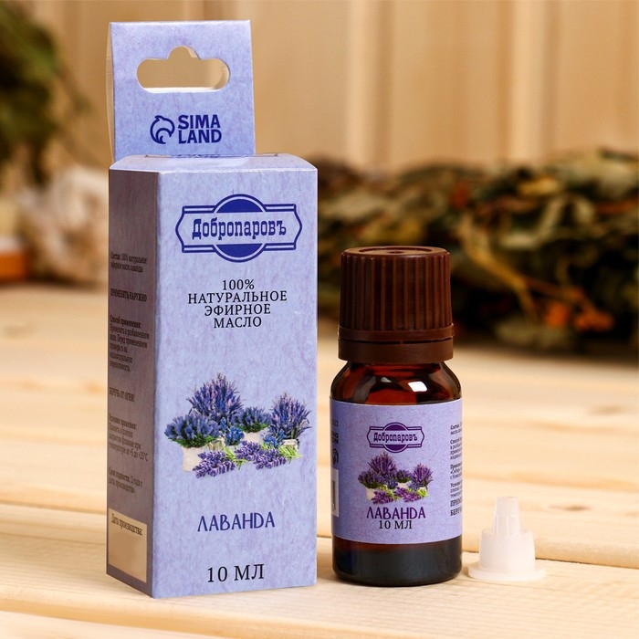 Эфирное масло Эфирное масло "Лаванда", флакон-капельница, аннотация, 10 мл, "Добропаровъ"