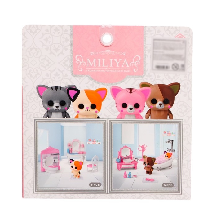 Набор игровой «Котик» с мебелью и аксессуарами, МИКС Набор игровой «Котик» с мебелью и аксессуарами, МИКС