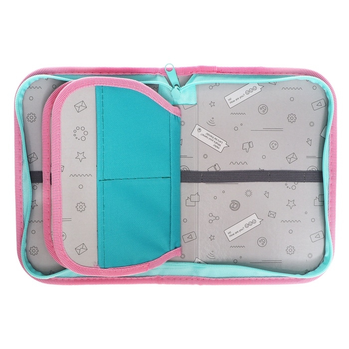 Пенал 3 секции, вкладка внутри, 140 х 210 х 40 мм, тканевый, Calligrata TOP Block Пенал 3 секции, вкладка внутри, 140 х 210 х 40 мм, тканевый, Calligrata TOP Block "Кот панда"