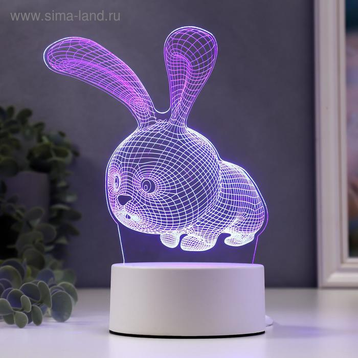 Светильник  Светильник "Кролик" LED RGB от сети 9,5х14х19 см RISALUX