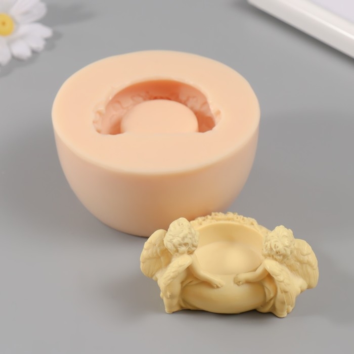 Молд силикон Молд силикон "Подсвечник Ангелочек" 5,5х9х7 см МИКС