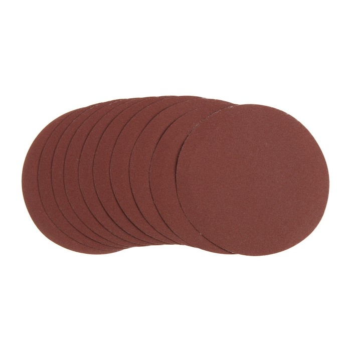 Круг абразивный шлифовальный под  Круг абразивный шлифовальный под "липучку" ТУНДРА, 115 мм, Р180, 10 шт.