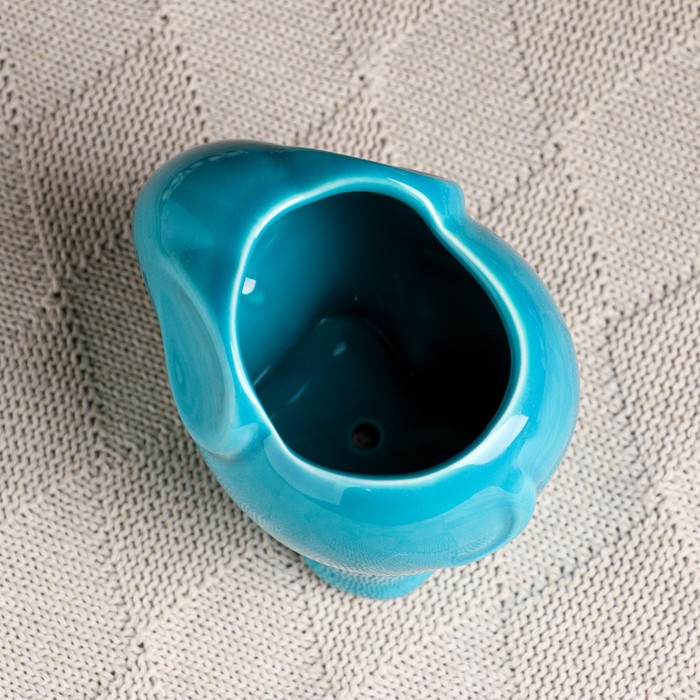 Горшок Горшок "Слоник" голубой, 12х8,5х10см