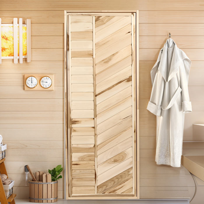 Дверь для бани глухая, сорт Дверь для бани глухая, сорт "С" 190х70 см.