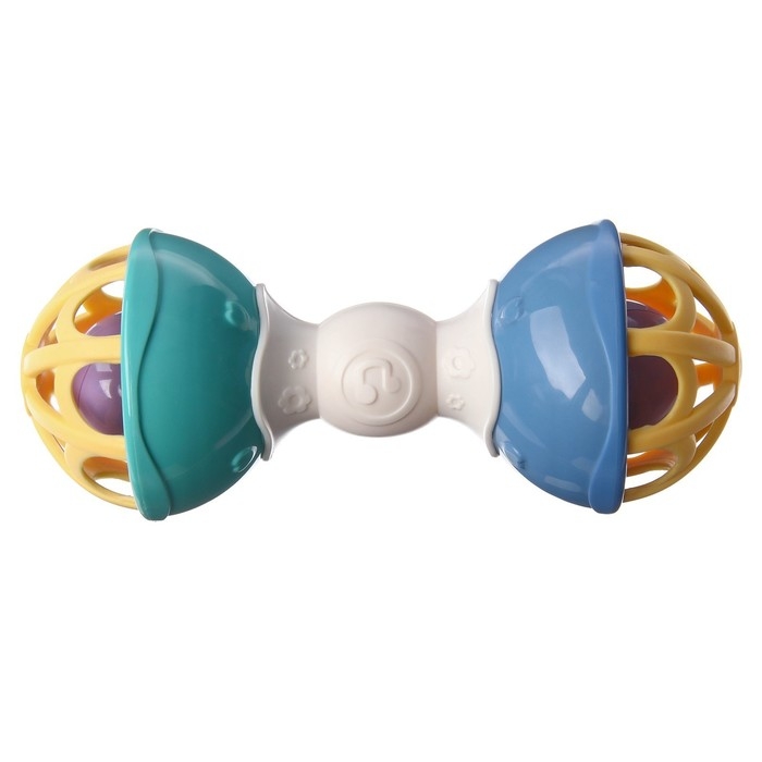 Погремушка «Гантелька», с эластичными элементами, Крошка Я Погремушка «Гантелька», с эластичными элементами, Крошка Я