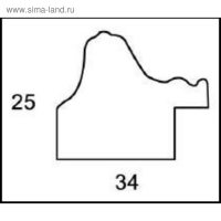 Рама для картин (зеркал) 40 х 50 х 3,3 см, пластиковая, Dorothy, коричневая