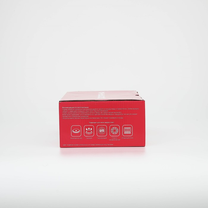 Кастрюля из нержавеющей стали Доляна «Гретте», 1,6 л, d=16 см, с крышкой, капсульное дно, индукция Кастрюля из нержавеющей стали Доляна «Гретте», 1,6 л, d=16 см, с крышкой, капсульное дно, индукция