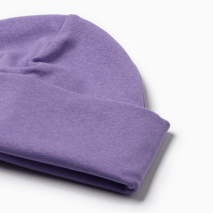 Шапка для девочки Шапка для девочки "Bunny", цвет сиреневый, размер 50-54