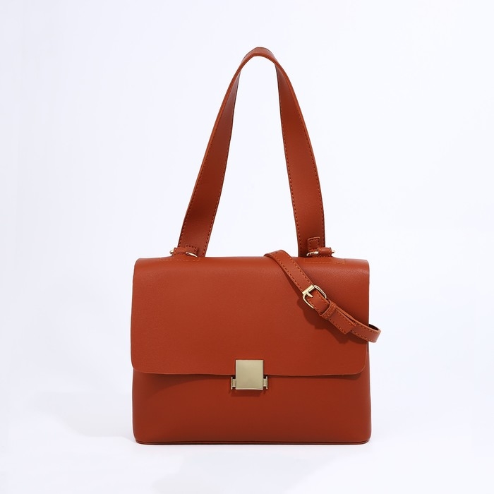 Сумка-мессенджер на молнии, цвет рыжий Сумка-мессенджер на молнии, цвет рыжий