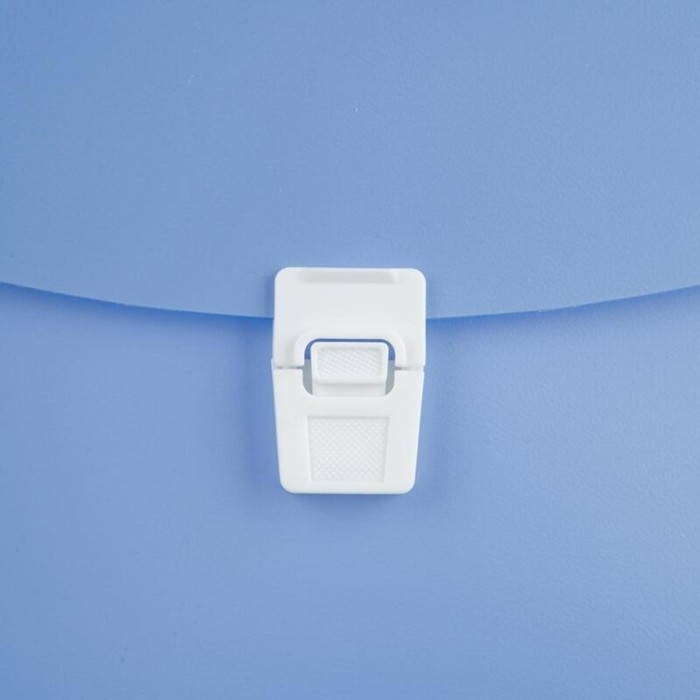 Папка портфель А4, 700 мкм, 6 отделений, Calligrata TOP Breeze, небесный, тиснение "под кожу"