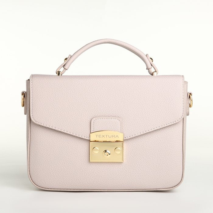 Сумка женская на клапане, TEXTURA, маленький размер, цвет бежевый Сумка женская на клапане, TEXTURA, маленький размер, цвет бежевый