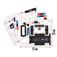 Деревянный конструктор «Полицейская машина», 60 деталей, 19х12х12,5 см