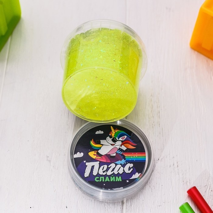 Слайм «Пегас» Битое стекло, Жёлтый, 90 г Слайм «Пегас» Битое стекло, Жёлтый, 90 г