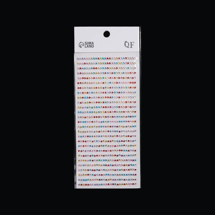 Стразы для декора ногтей, на клеевой основе, 2 мм, разноцветные