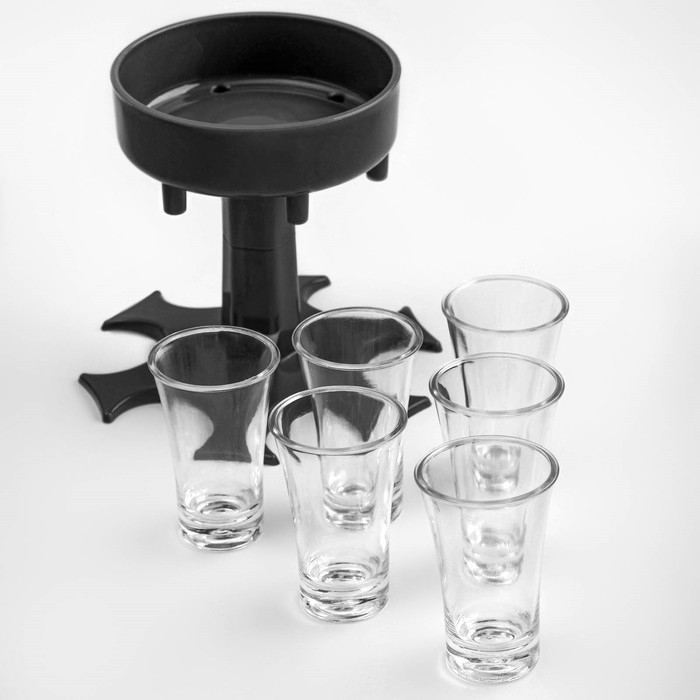 Рюмки набор  Рюмки набор "Налей всем сразу" 6 штук по 35 мл, горлышко d-10 см