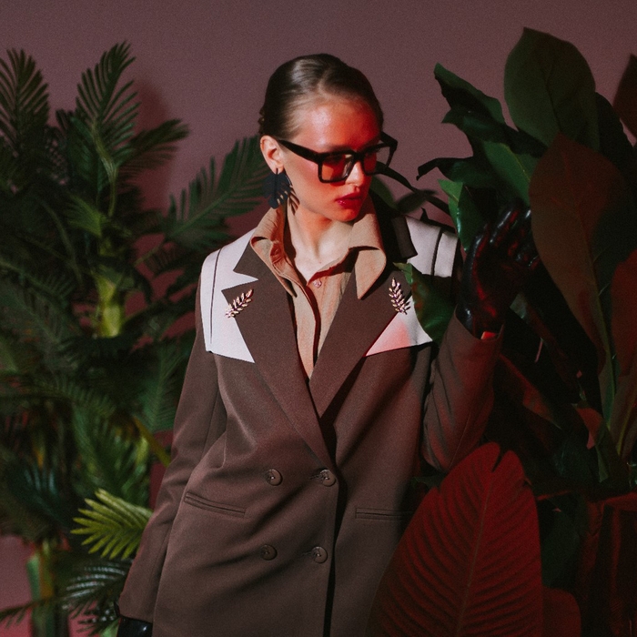 Набор значков (2 шт.) для воротника «Веточки», цвет золото Набор значков (2 шт.) для воротника «Веточки», цвет золото