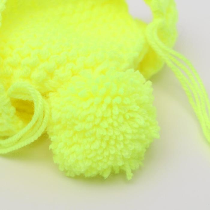 Шапка вязаная для собак, XS-S (объем головы 22-24 см, высота 7,5 см), микс Шапка вязаная для собак, XS-S (объем головы 22-24 см, высота 7,5 см), микс