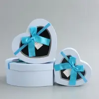 Набор коробок 3 в 1 сердца 22 х 20 х 9;  18.5 х 17 х 7.5; 1 6 х 14 х 6 см