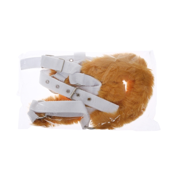 Недоуздок из нейлона с флисовым подкладом, регулируемый размер, белый Недоуздок из нейлона с флисовым подкладом, регулируемый размер, белый