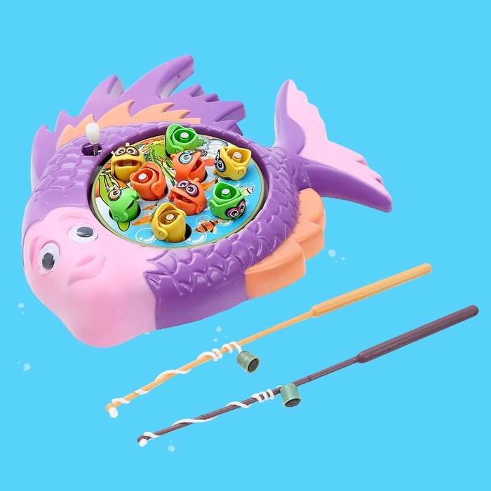 Рыбалка заводная «Морские жители»: 9 рыбок, 2 удочки, МИКС Рыбалка заводная «Морские жители»: 9 рыбок, 2 удочки, МИКС