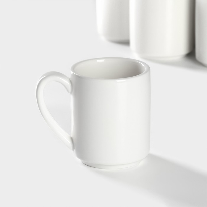 Набор кружек фарфоровых Magistro Mien, 6 предметов: 270 мл, цвет белый Набор кружек фарфоровых Magistro Mien, 6 предметов: 270 мл, цвет белый