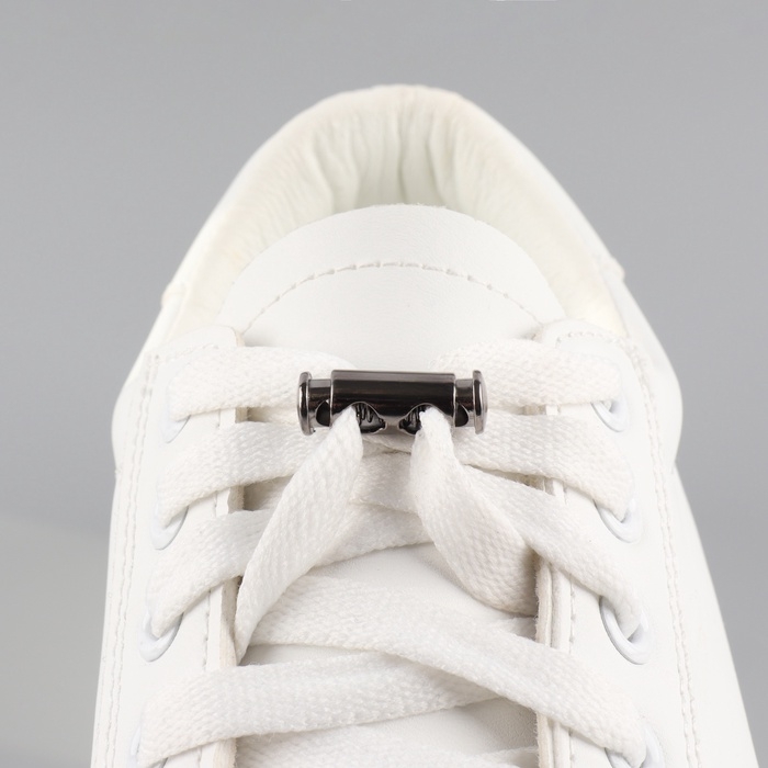 Фиксатор для шнура, двойной, d = 4 мм, 8 × 26 мм, 2 шт, цвет чёрный никель Фиксатор для шнура, двойной, d = 4 мм, 8 × 26 мм, 2 шт, цвет чёрный никель