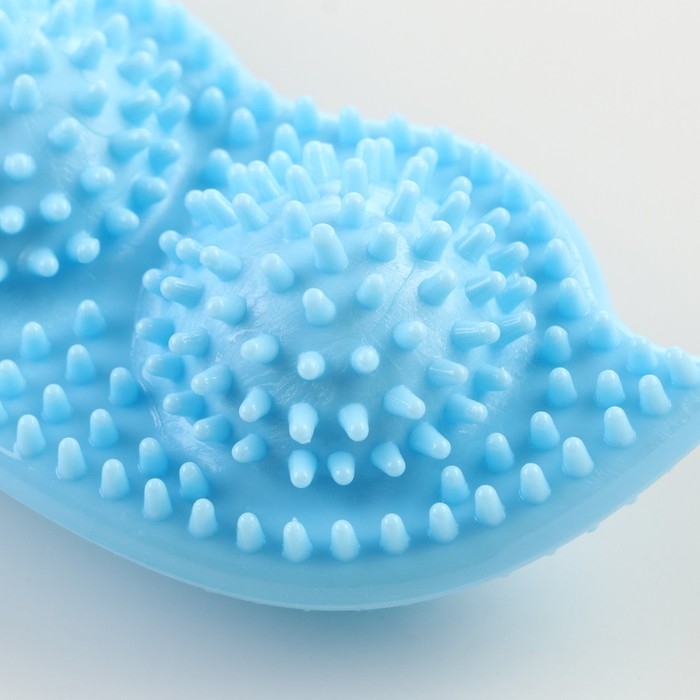 Игрушка для собак Игрушка для собак "Горох", TPR, массажная, 12 х 3,5 х 5 см, голубая