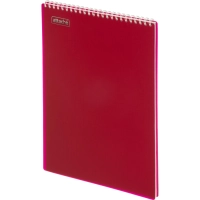 Блокнот А4 80л Attache гребень клетка пластик бордов с тиснением