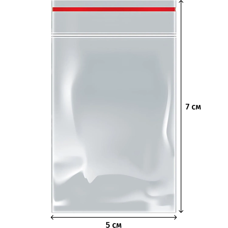 Пакет с замком (Zip Lock) 5 х 7 см, 32 мкм, 1000 шт/уп