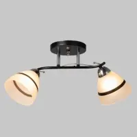 Люстра потолочная BayerLux &laquo;Лайма&raquo;, 2хЕ27, 40 Вт, черно-хромовый, 50&times;15&times;24 см