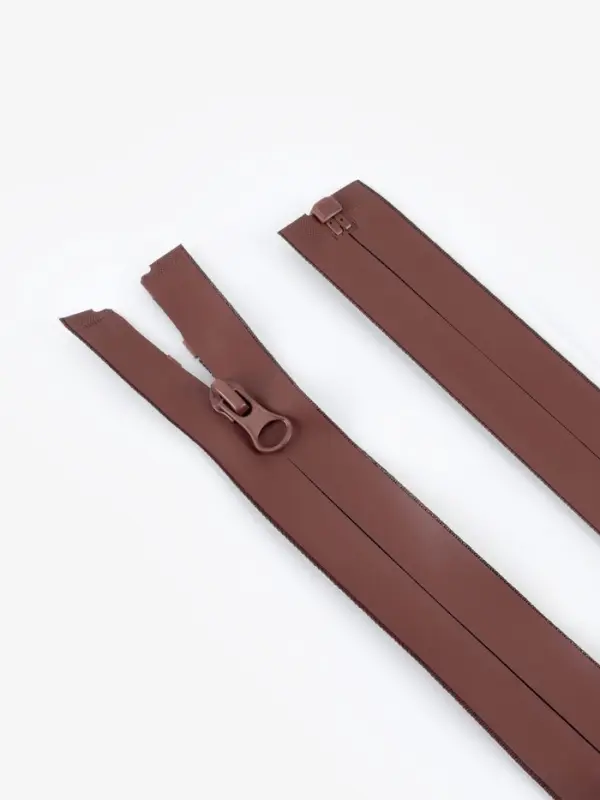 Молния &laquo;Спираль&raquo;, №7, разъёмная, водонепроницаемая, замок автомат, 50 см, коричневая