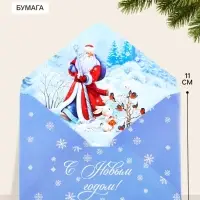 Конверт для денег &laquo;С Новым годом&raquo;, Дед Мороз, 16&times;11 см