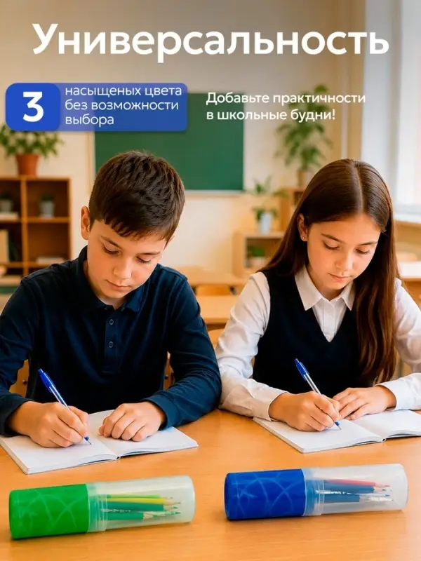 Пенал - тубус Calligrata «Классик», 40×195 ±10 мм, пластиковый, МИКС Пенал - тубус Calligrata «Классик», 40×195 ±10 мм, пластиковый, МИКС