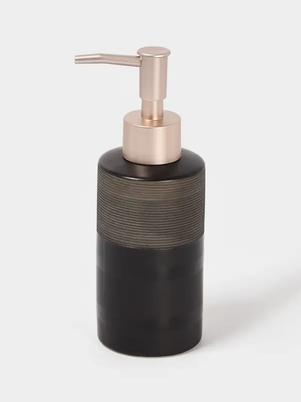 Аксессуары для ванной Доляна &laquo;Классика&raquo;, 4 предмета: дозатор 300 мл, мыльница, 2 стакана, чёрные