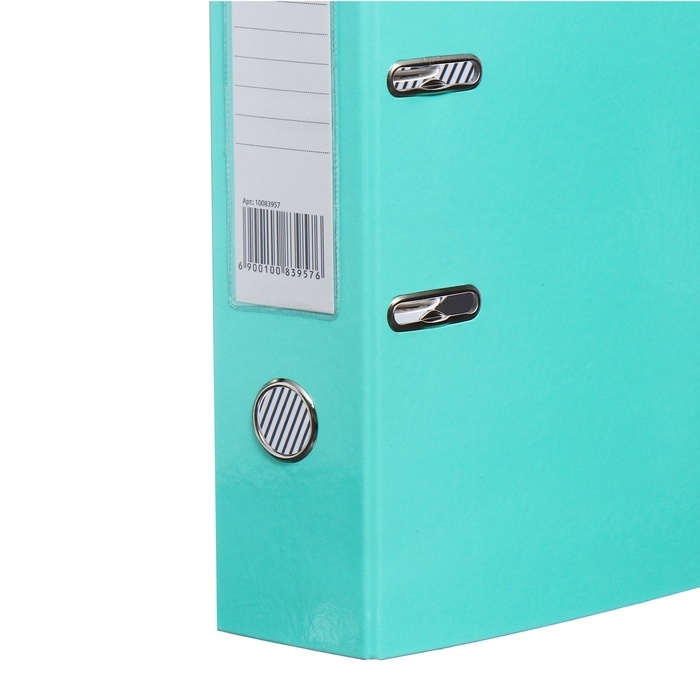 Папка-регистратор, Calligrata, А4, 75 мм, ламинированная, светло-мятный Папка-регистратор, Calligrata, А4, 75 мм, ламинированная, светло-мятный