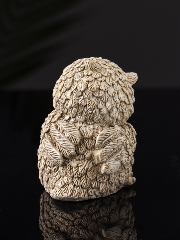 Фигура Фигура "Филин с бантом" 8х6х6,5 см, бежевый