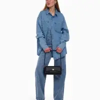 Сумка женская мессенджер TEXTURA на клапане, 26&times;9&times;12 см, чёрная