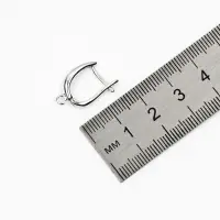 Набор 2 пары швензы с английской застежкой для сережек, 20&times;13 мм, серебро