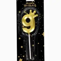 Свеча для торта "Корона" цифра 9